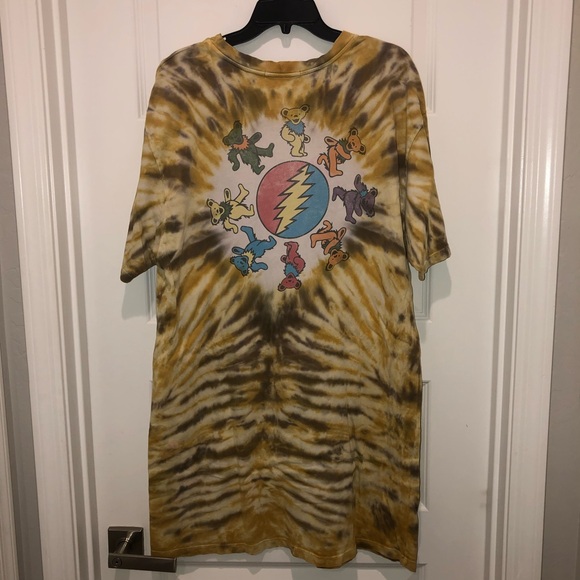 Daydreamer Letluv x Anthropologie Music Grateful Dead Band Tour Shirt Dress sz L - Picture 10 of 10